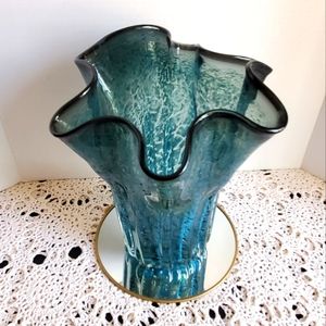 MURANO GLASS ART HANDKERCHIEF VASE